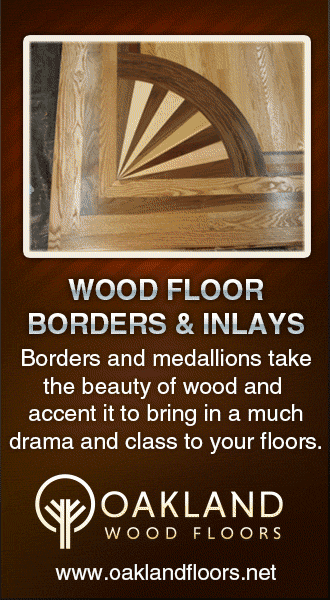 Wood floor inlays